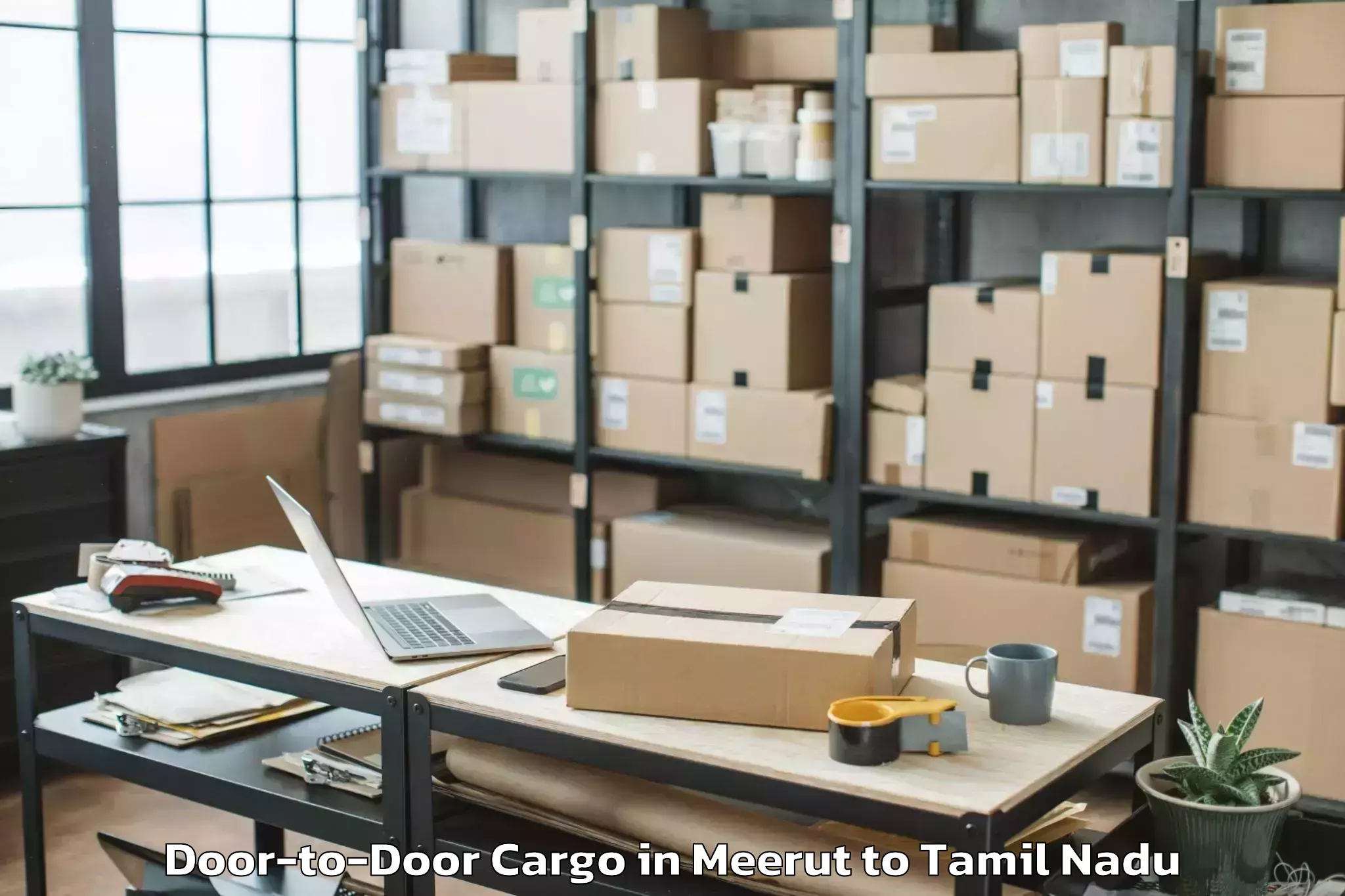 Trusted Meerut to Ettaiyapuram Door To Door Cargo